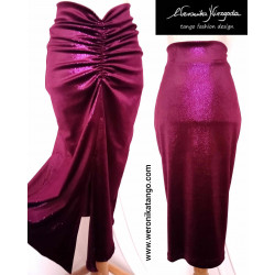 Velvet shiny pencil skirt...